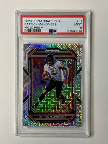🔥2023 Prizm Draft Picks Patrick Mahomes /25 MOJO PSA 9  Texas Tech Chiefs 🔥