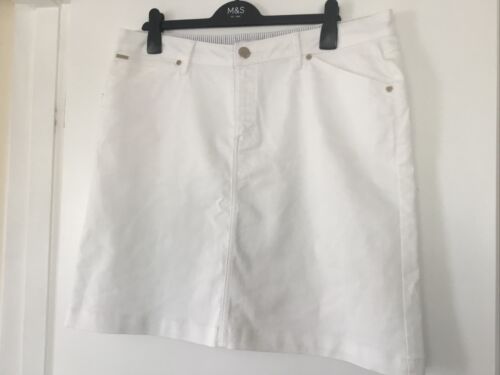 Marks & Spencer Per Una Ivory / White Denim Size 18 Excellent Condition - Picture 1 of 6