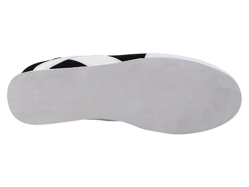 Black White Leather Dance Shoes Salsa Latin Bachata Merengue Men's Very Fine - Picture 8 of 24