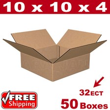 50 - 10x10x4 Cardboard Boxes Mailing Packing Shipping Box Corrugated Carton