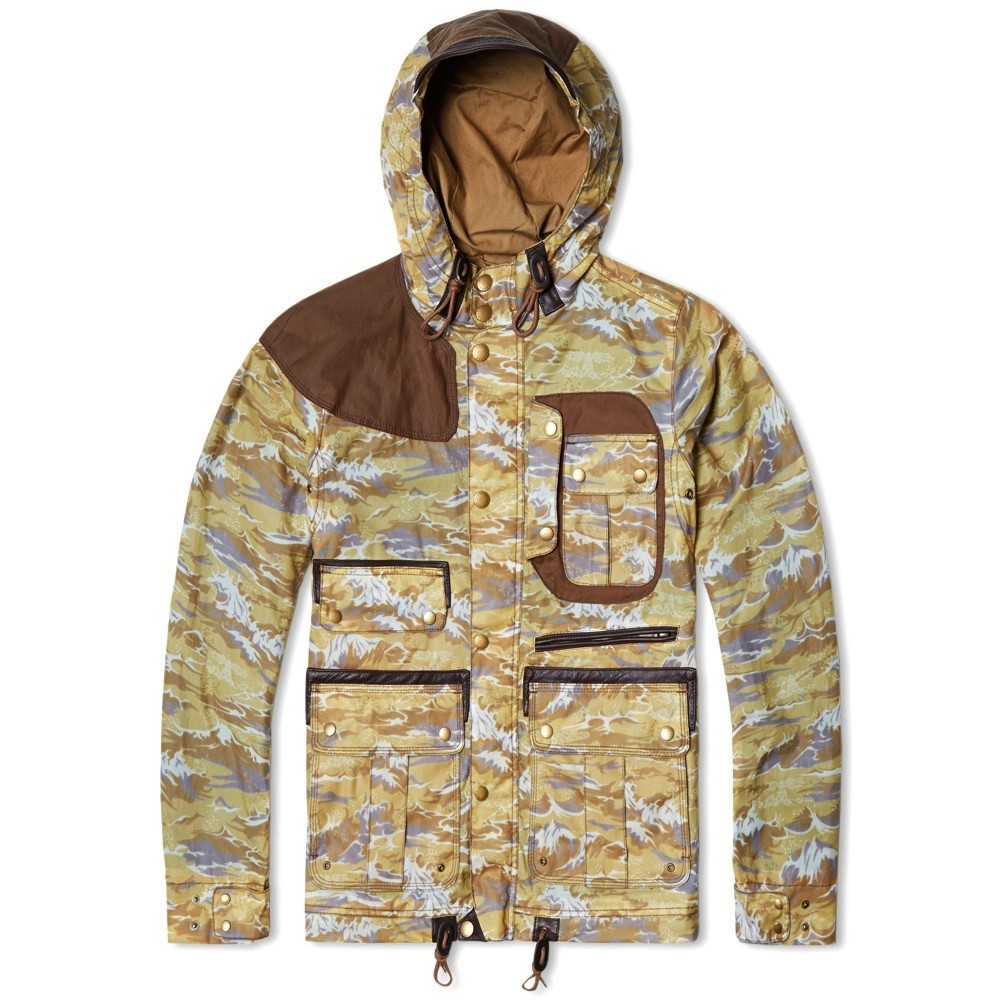 Barbour Men's Wave Mountain Parka, Size Medium, Stone Color, MSRP $899