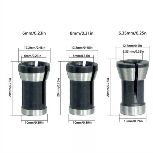 Bosch Router 8mm Collet For POF400 POF500 POF600 PKF25 GGS27 - Picture 2 of 2