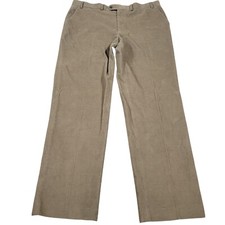 Lauren Ralph Lauren Corduroy Pants Mens 37x32 Tag 38x32 Brown Pleated Stains