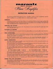 Bedienungsanleitung-Operating Instructions pour Marantz 8