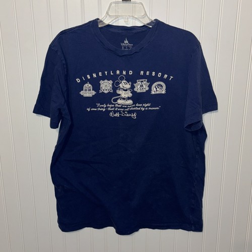Mickey Mouse Disneyland Resort Embroidered Adult Medium Blue T-Shirt