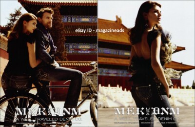 MEK DENIM 4-Page PRINT AD 2010 VERONICA TAYLOR Lasse Larsen GREAT WALL OF CHINA