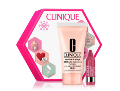 CLINIQUE  Merry Moisture Hydration Surge & Chubby Stick Lip ($33.00 VALUE) 2PC