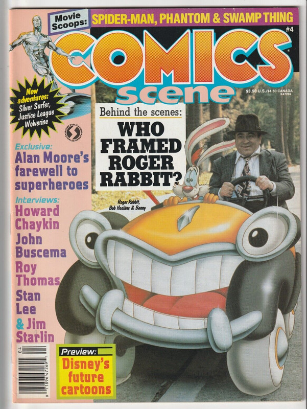 COMICS SCENE # 4 FANZINE MAGAZINE ALAN MOORE WHO FRAMED ROGER RABBIT JIM STARLIN