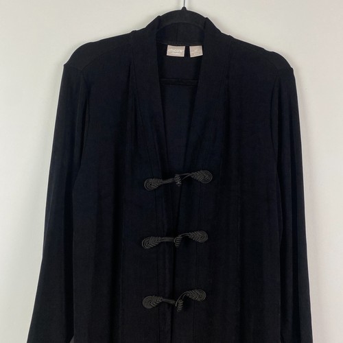 Chicos Travelers Classic 35th Anniversary Toggle Jacket Size 2P US 12P PL Slinky - Picture 2 of 11