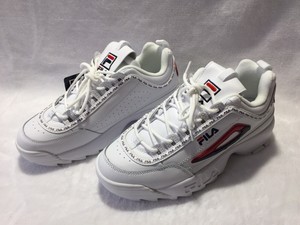fila disruptor 2 premium repeat white navy red