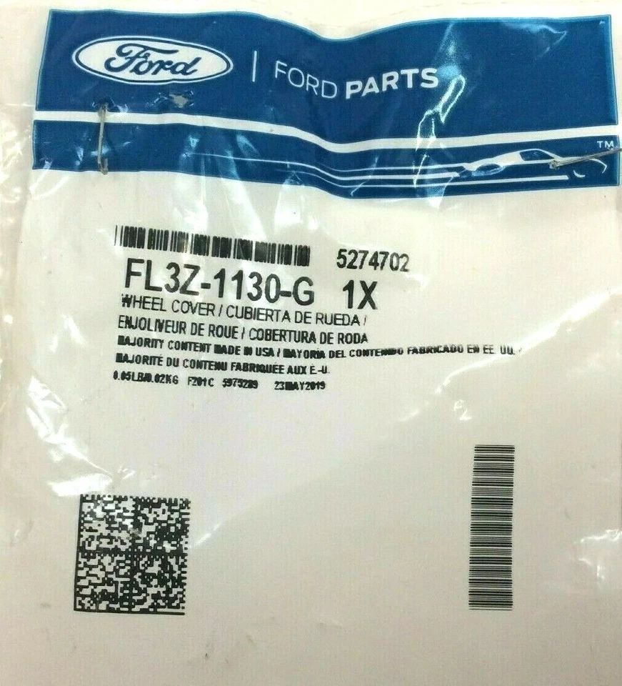 Tapacubos central Ford F-150 2015-2020 3" cromo azul ovalado OEM FL3Z-1130-G Foto 4 de 4