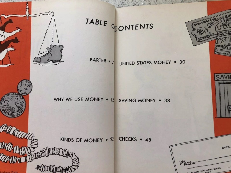 Numismatic 1960 My Easy To Read True Book Of Money Good For Vintage