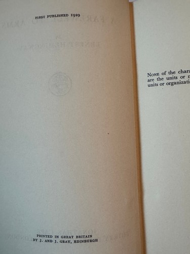 Ernest Hemingway – A Farewell To Arms – UK First Edition First Print - 1929 - Picture 2 of 7