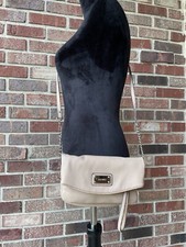 NINE WEST Tunnel Crossbody Bag, Folding Wristlet Faux Leather, Soft Pink