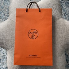 HERMES Autentyczna pomarańczowa torba prezentowa Tote 11x17x4