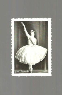 1930'S GARBATY FAMOUS DANCERS  #55  VERA NEMTSCHINOWA  EX/MT  GOLD SABA BACK