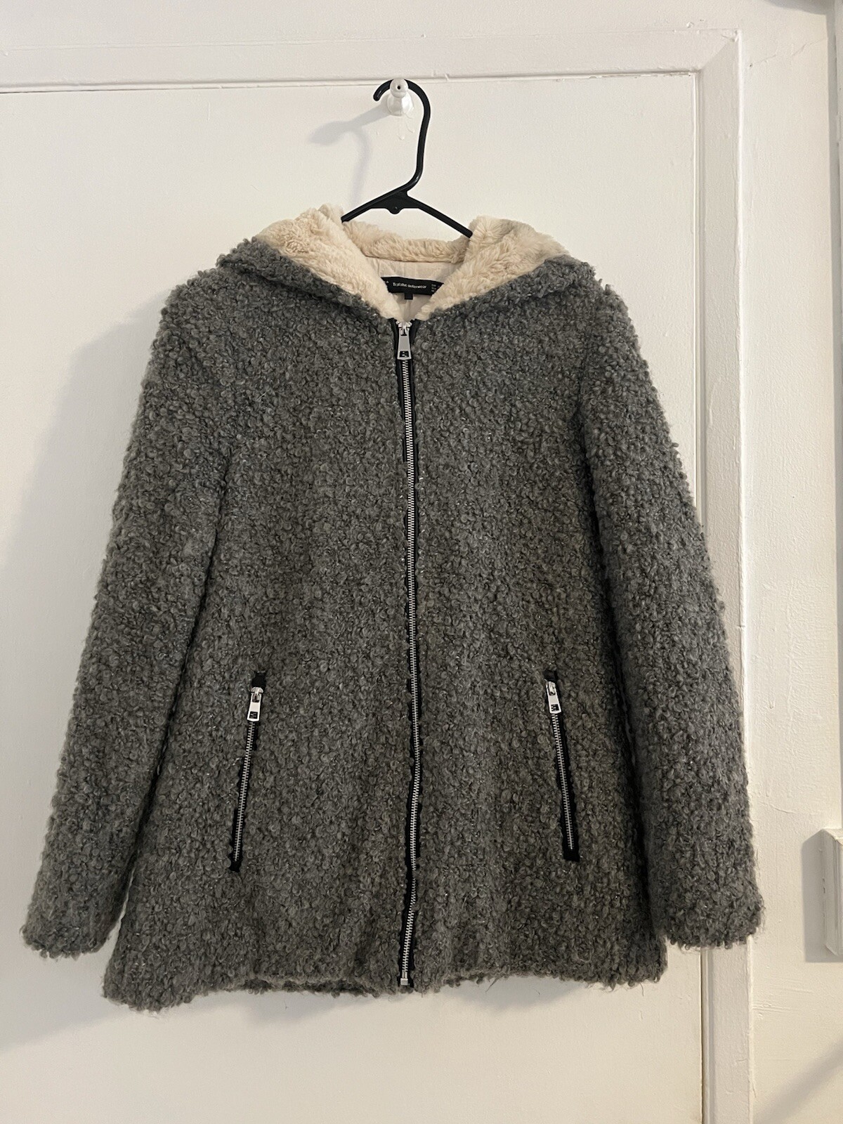Zara Trafaluc Outerwear Wool Coat Women XS NWOT Gray
