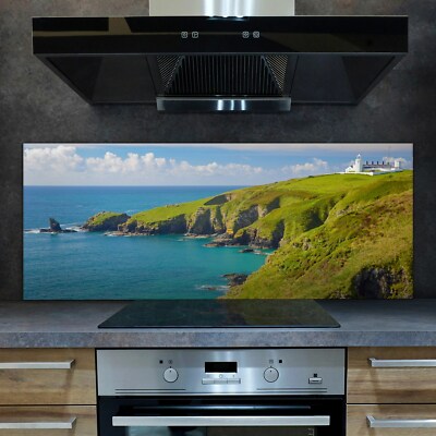 Cornwall England Küstenlinie 125x50 Küchenrückwand Spritzschutz auf ESG Glas