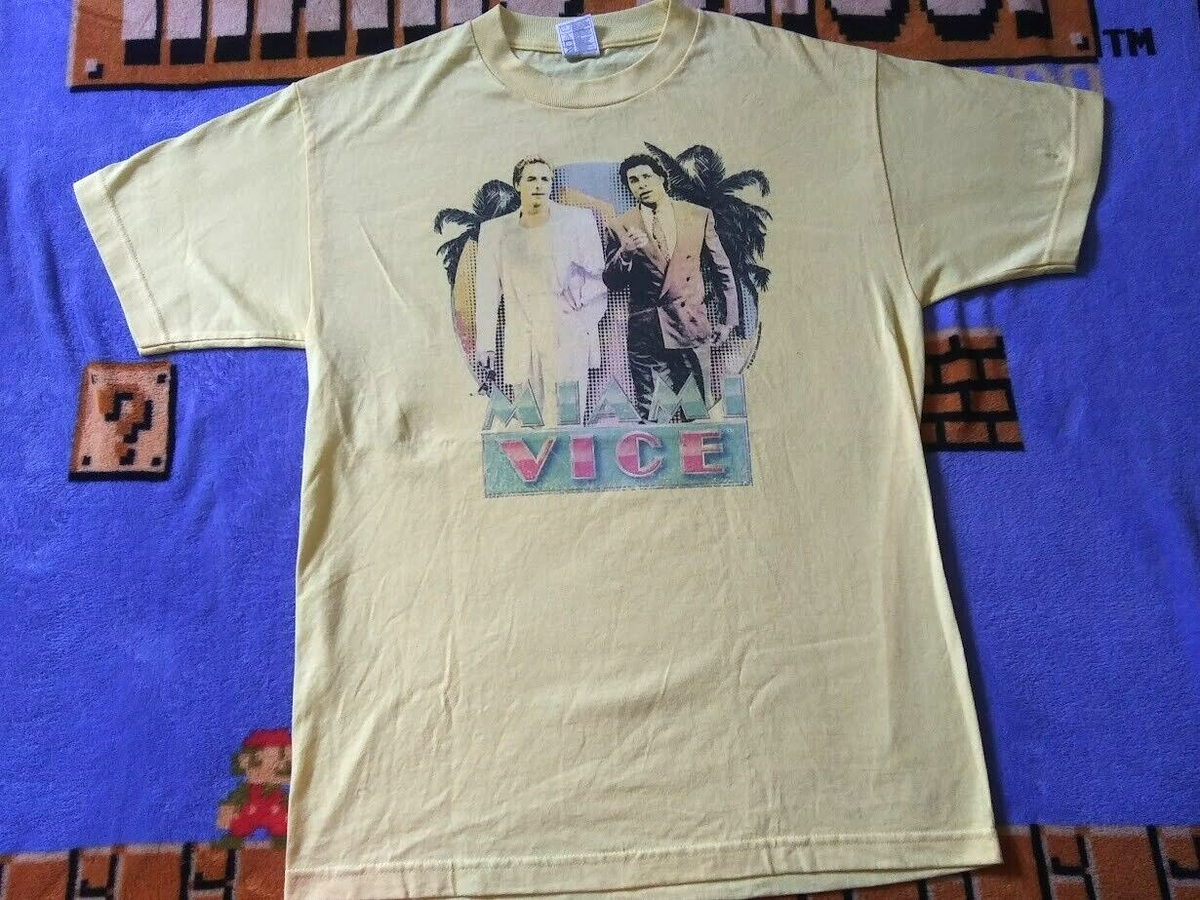 Vintage Miami Vice Sonny Crockett Rico Tubbs 1980s TV Show Medium 