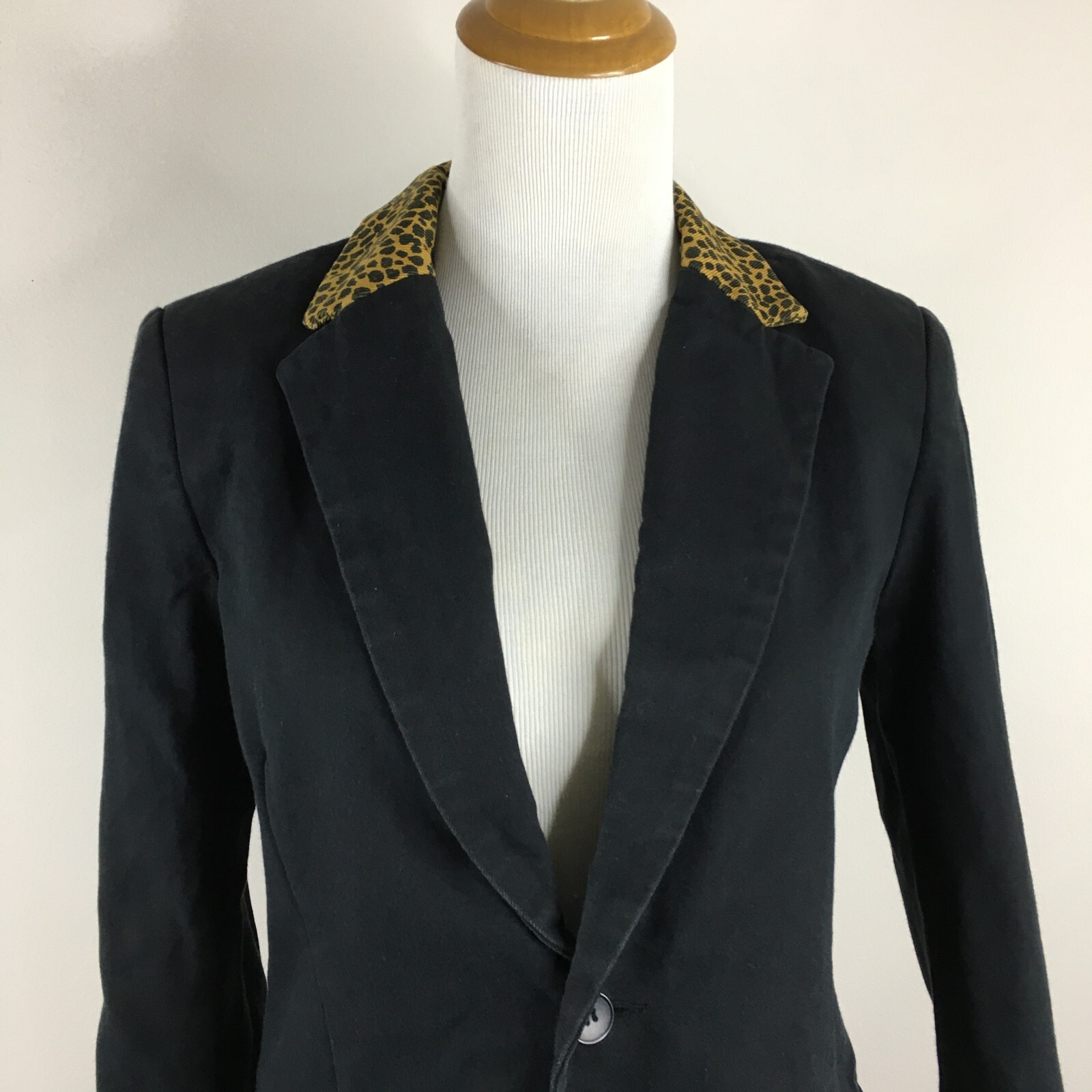 CURRENT ELLIOTT Black Leopard Print Collar & Trim… - image 6