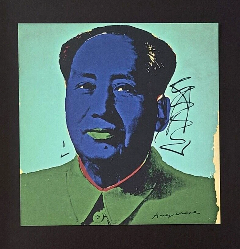 ANDY WARHOL + IMPRESIÓN MAO 1984 FIRMADA MONTADA Y ENMARCADA + ¡CÓMPRALA AHORA! Foto 2 de 3