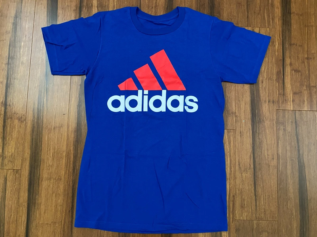 Blue and red adidas t shirt cheap