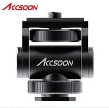 Accsoon Cold Shoe Adapter DSLR Camera Monitor Mount 180° Degree for Canon Nikon 