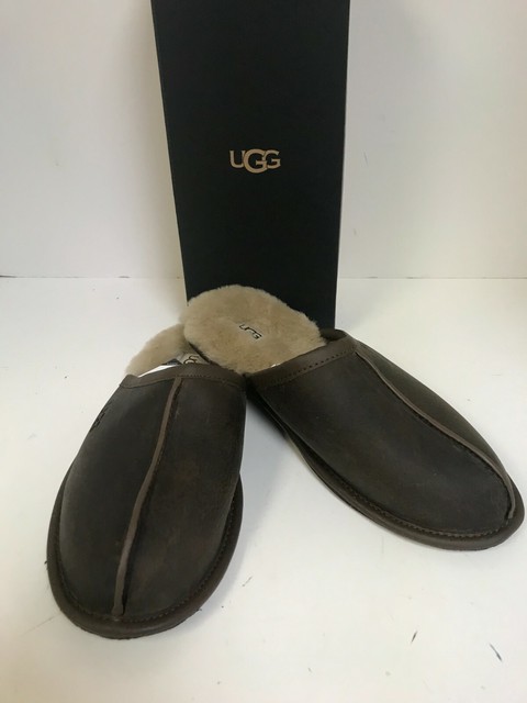 ugg scuff leather slippers