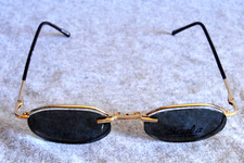 scala 636 gold eyglass frames with magnetic clip on sunglasses 44-18