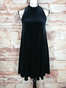 black velvet high neck dress