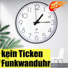 30cm Funkuhr Lautlos Wanduhr Ohne Tickgeräusche Funkwanduhr Geräuschlos Wand Uhr