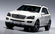 Cars white mercedes benz mercedes ml Desk Mat Stitched