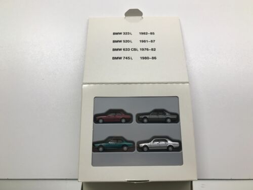 HERPA 4x BMW E21 323i+E23 745i+E24 633CSI+E28 520i SET -1:87- GOOD IN BOX - 309 - Picture 1 of 5