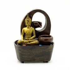 Funzione acqua da tavolo Golden Buddha - vasi a cascata - con pompa integrata