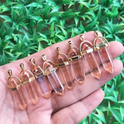 Piedra Preciosa Hexagonal Puntiagudo Chakra Reiki Colgante Piel Auténtica Collar - Foto 10