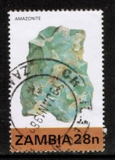 Zambia 1982 SG362 28n Minerals (1st Series) Amazonite Used