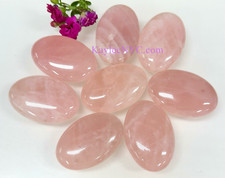 Wholesale Lot 8 PCs Natural Rose Quartz Palm Stone Crystal Healing
