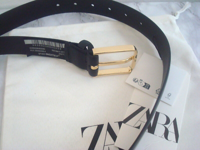 NWT Zara Black Leather Women display picture 1