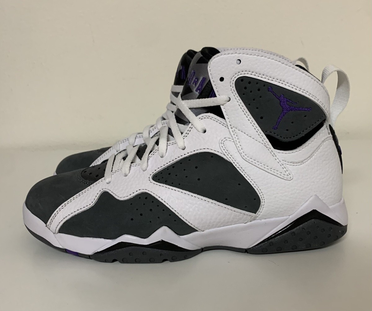 Nike Air Jordan Retro Flint Mens Sz White Varsity Purple Grey  CU9307-100 NEW