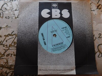 ANDY WILLIAMS ' IF YOU EVER BELIEVED/ SINCE I FEEL FOR YOU ' 7'' PROMO