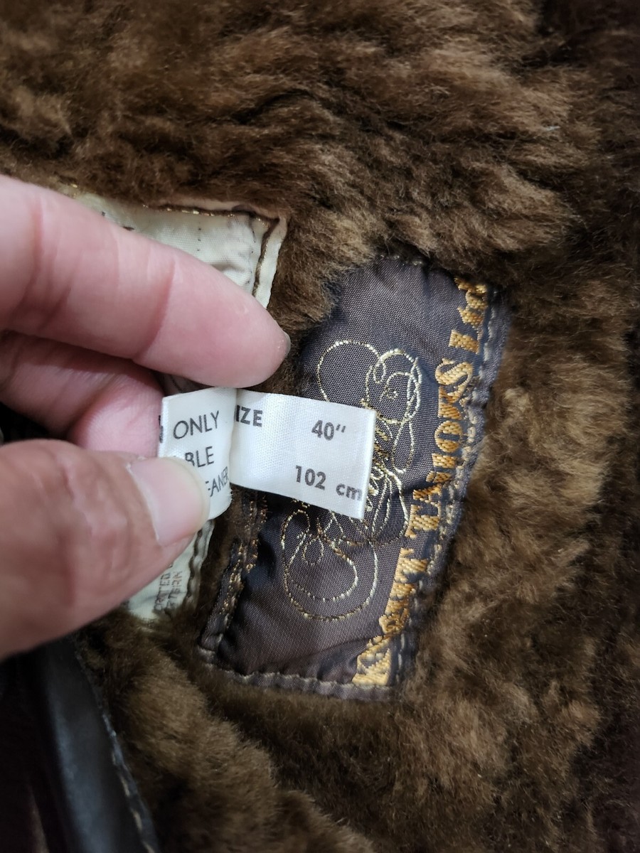 VINTAGE MEN KNIGHT TAILORS SHEEPSKIN JACKET COAT NEW ZEALAND