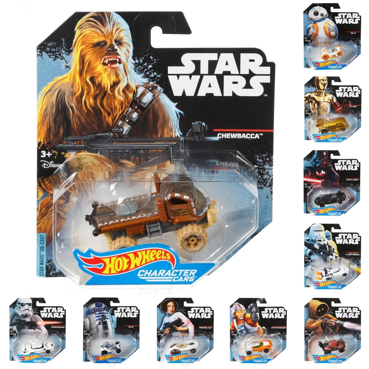 Hot Wheels Star Wars Character Cars 1:64 Scale Die-cast Vehicles