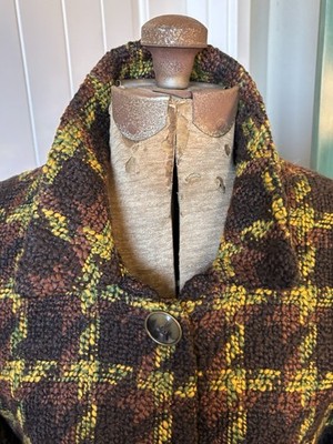 Vintage Harve Bernard Woold Blend Plaid Tweed Blazer Size 10 EUC