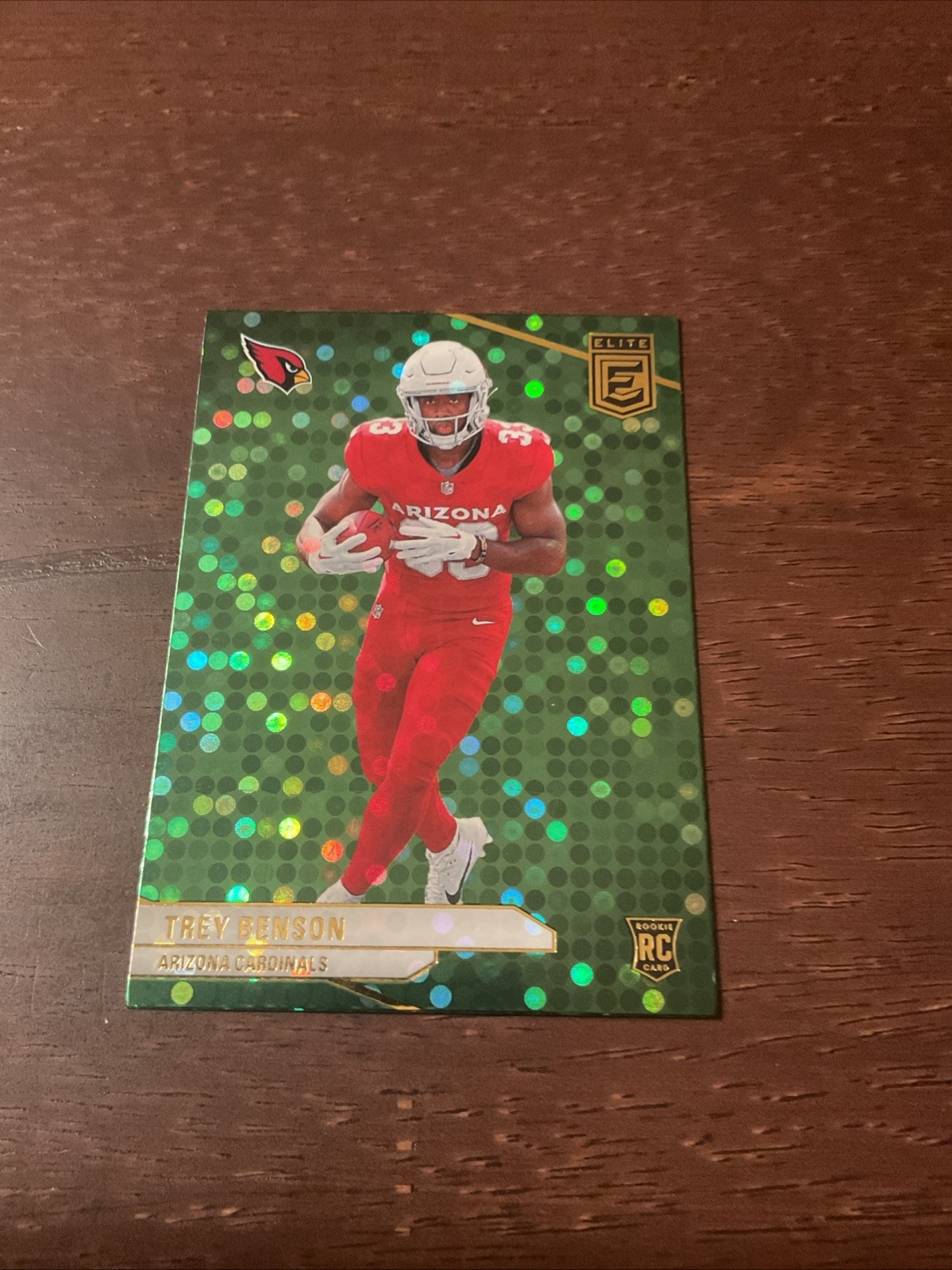 2024 Panini Donruss Elite Cardinals Rookie Trey Benson Green Disco Card