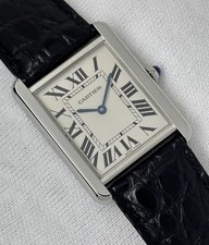 Cartier Tank Solo Quartz White Dial Gents Watch Stainless Steel 27mm 3169