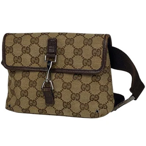 Sac à dos taille motif GUCCI GG toile GG marron 92543 femme