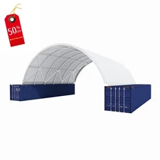 40'x40'x13' Container Shelter Canopy | 11OZ PE |Industrial Storage Tent Building