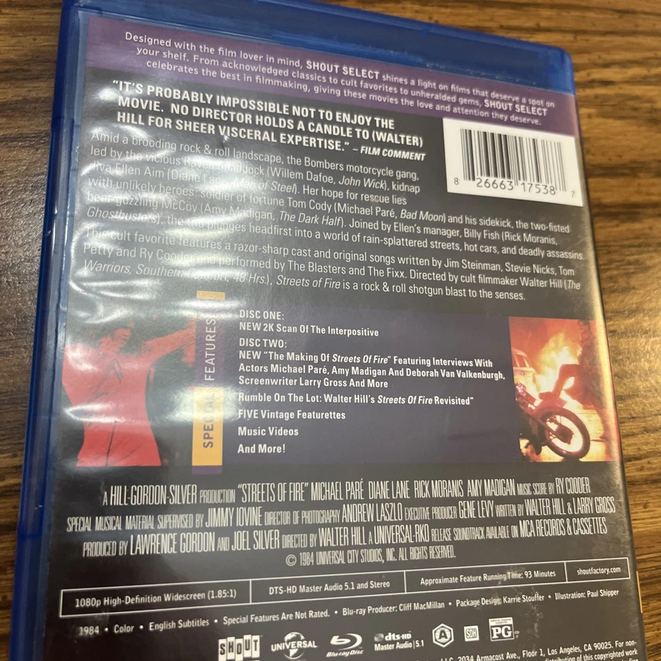 Streets of Fire (Collector's Edition) (Blu-ray, 1984) - Image 3 of 3
