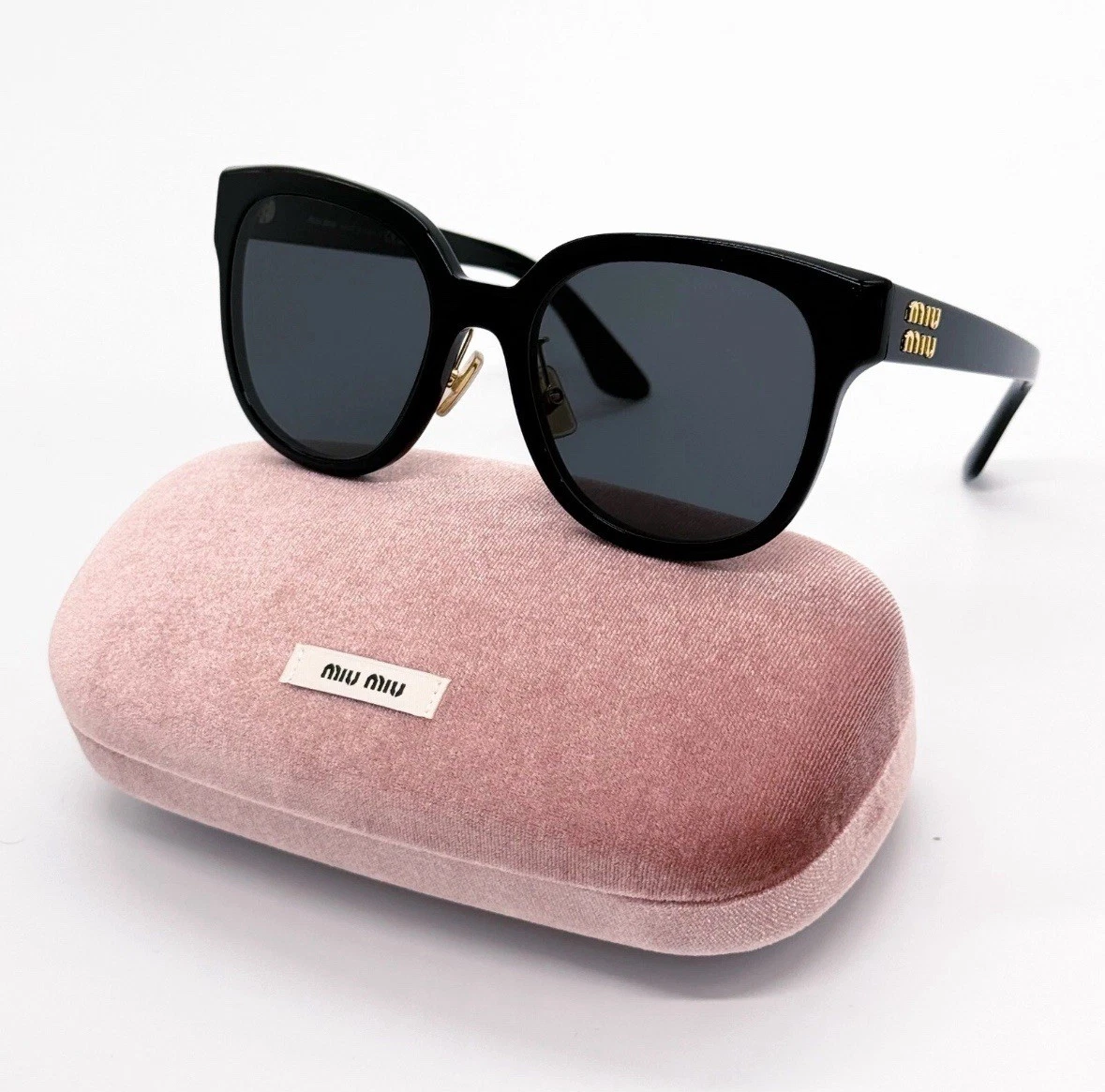 Black Round Miu Miu Sunglasses for Women for sale | eBay display picture 1