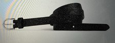 BNWOT J. CREW BLACK GLTTER BELT w/ Silver Hardware L/XL 43"